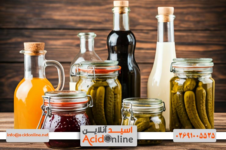 محصولات تهیه شده با اسید استیک