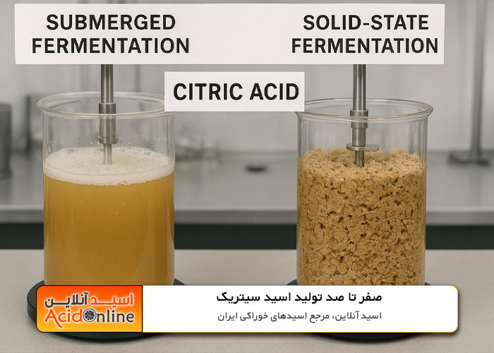 روش های تخمیر تولید اسید سیتریک