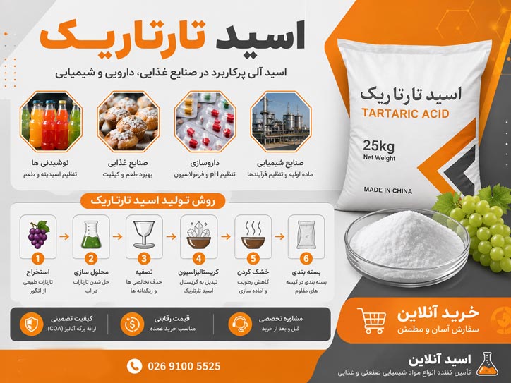قیمت و خرید اسید تارتاریک